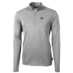 MLB New York Yankees Cutter & Buck Big & Tall Virtue Eco Pique Quarter-Zip Pullover Jacket