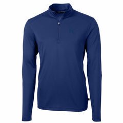 MLB Kansas City Royals Cutter & Buck Big & Tall Virtue Eco Pique Quarter-Zip Pullover Jacket