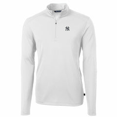MLB New York Yankees Cutter & Buck Big & Tall Virtue Eco Pique Quarter-Zip Pullover Jacket