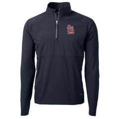 MLB St. Louis Cardinals Cutter & Buck Adapt Eco Knit Hybrid Recycled Quarter-Zip Pullover Jacket