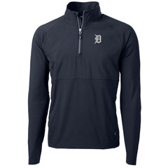MLB Detroit Tigers Cutter & Buck Adapt Eco Knit Hybrid Recycled Quarter-Zip Pullover Jacket