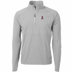 MLB Los Angeles Angels Cutter & Buck Adapt Eco Knit Hybrid Recycled Quarter-Zip Pullover Jacket