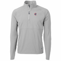 MLB Chicago Cubs Cutter & Buck Adapt Eco Knit Hybrid Recycled Quarter-Zip Pullover Jacket