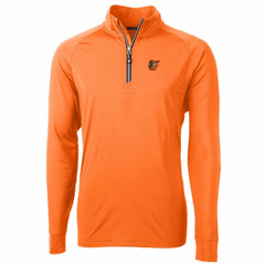 MLB Baltimore Orioles Cutter & Buck Adapt Eco Knit Stretch Recycled Quarter-Zip Pullover Jacket