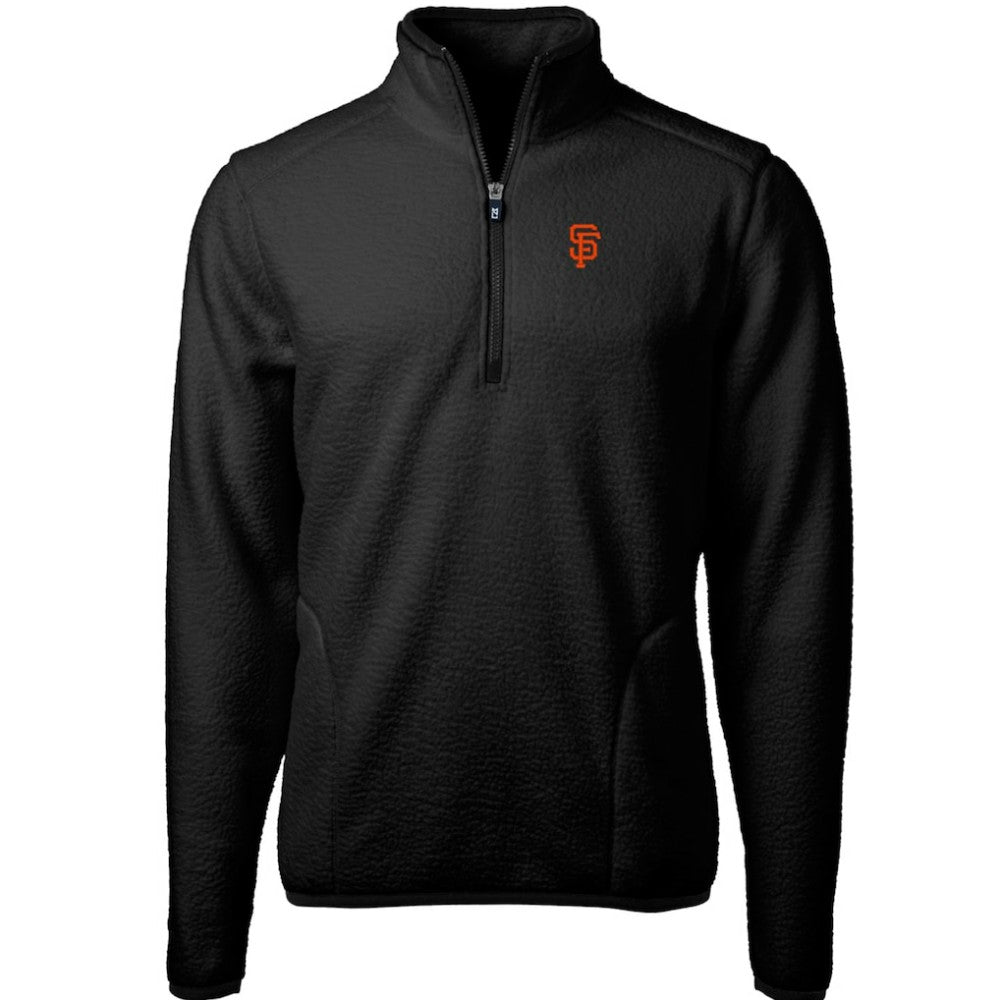 MLB San Francisco Giants Cutter & Buck Cascade Eco Sherpa Fleece Quarter-Zip Pullover Jacket