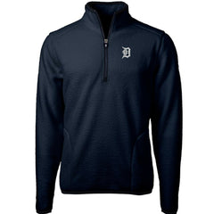 MLB Detroit Tigers Cutter & Buck Cascade Eco Sherpa Fleece Quarter-Zip Pullover Jacket