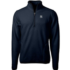 MLB New York Yankees Cutter & Buck Cascade Eco Sherpa Fleece Quarter-Zip Pullover Jacket