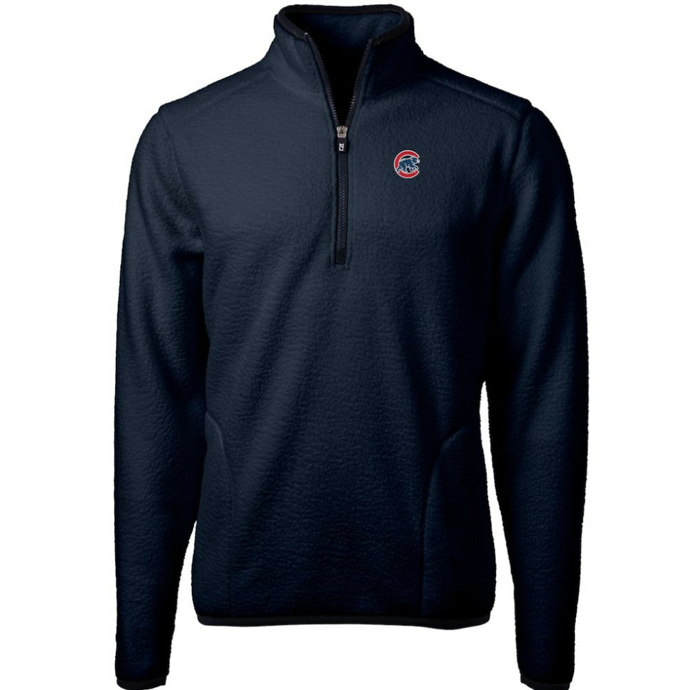 MLB Chicago Cubs Cutter & Buck Cascade Eco Sherpa Fleece Quarter-Zip Pullover Jacket