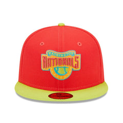 MLB Washington Nationals New Era 2008 Inaugural Season Lava Highlighter Combo 59FIFTY Fitted Hat