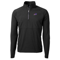 Cutter & Buck Adapt Eco Knit Hybrid Recycled Quarter-Zip Raglan Jacket - Buffalo Bills