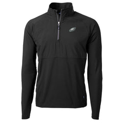 Cutter & Buck Adapt Eco Knit Hybrid Recycled Quarter-Zip Raglan Jacket - Philadelphia Eagles