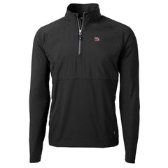 Cutter & Buck Adapt Eco Knit Hybrid Recycled Quarter-Zip Raglan Jacket - New York Giants