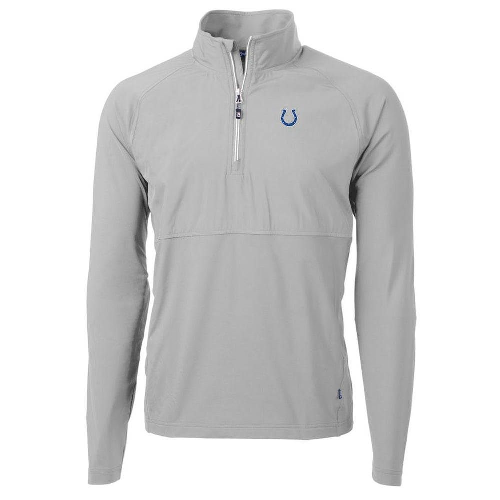 Cutter & Buck Adapt Eco Knit Hybrid Recycled Quarter-Zip Raglan Jacket - Indianapolis Colts