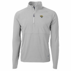 Cutter & Buck Adapt Eco Knit Hybrid Recycled Quarter-Zip Raglan Jacket - Jacksonville Jaguars