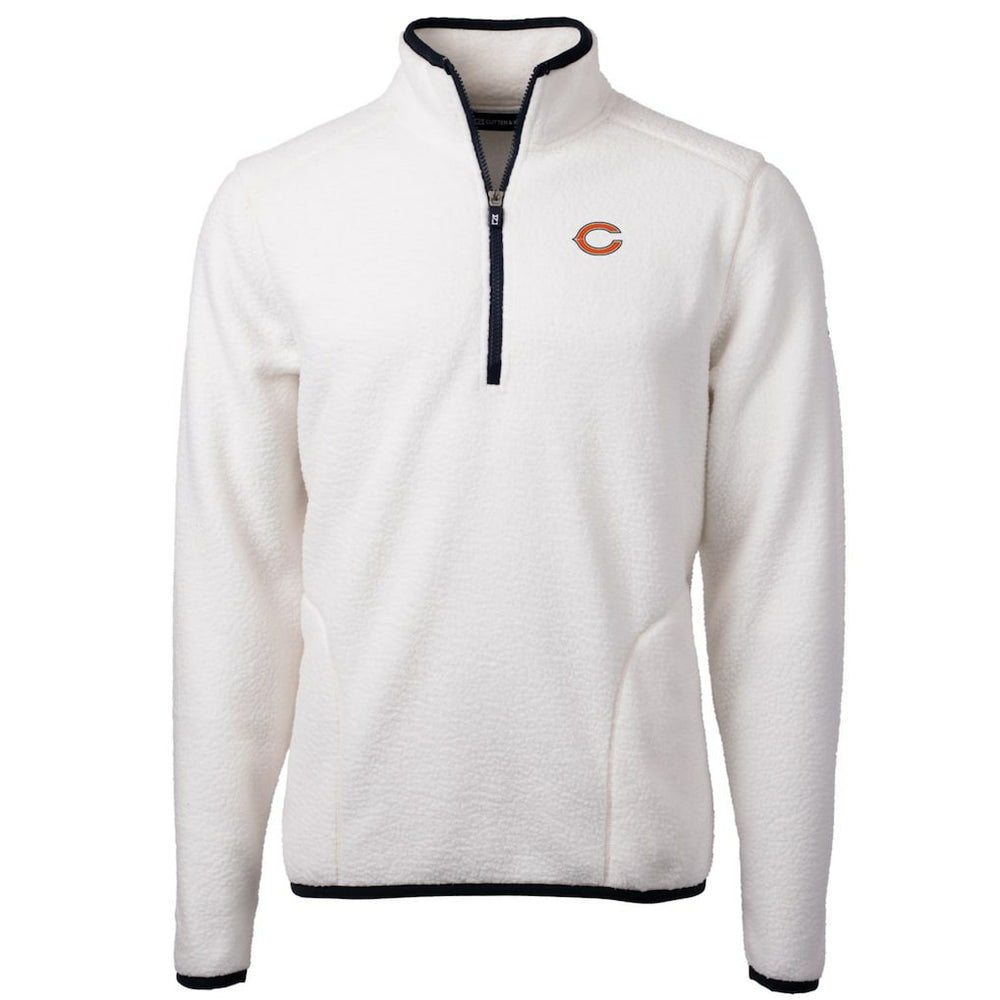 Cutter & Buck Cascade Eco Sherpa Fleece Quarter-Zip Pullover Jacket - Chicago Bears