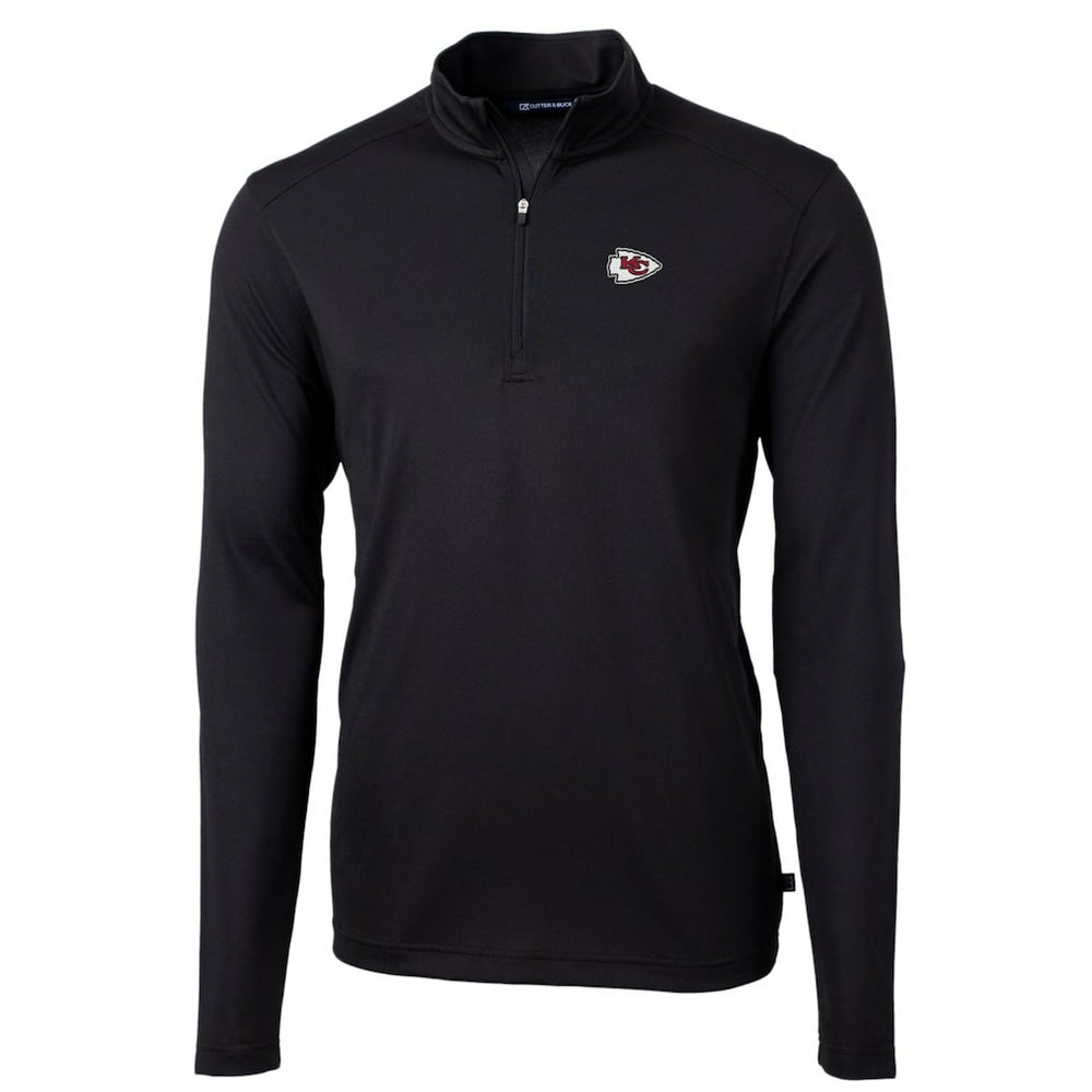Cutter & Buck Big & Tall Virtue Eco Pique Quarter-Zip Pullover Jacket - Kansas City Chiefs