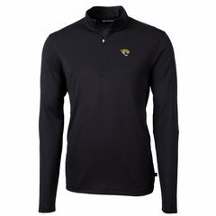 Cutter & Buck Big & Tall Virtue Eco Pique Quarter-Zip Pullover Jacket - Jacksonville Jaguars