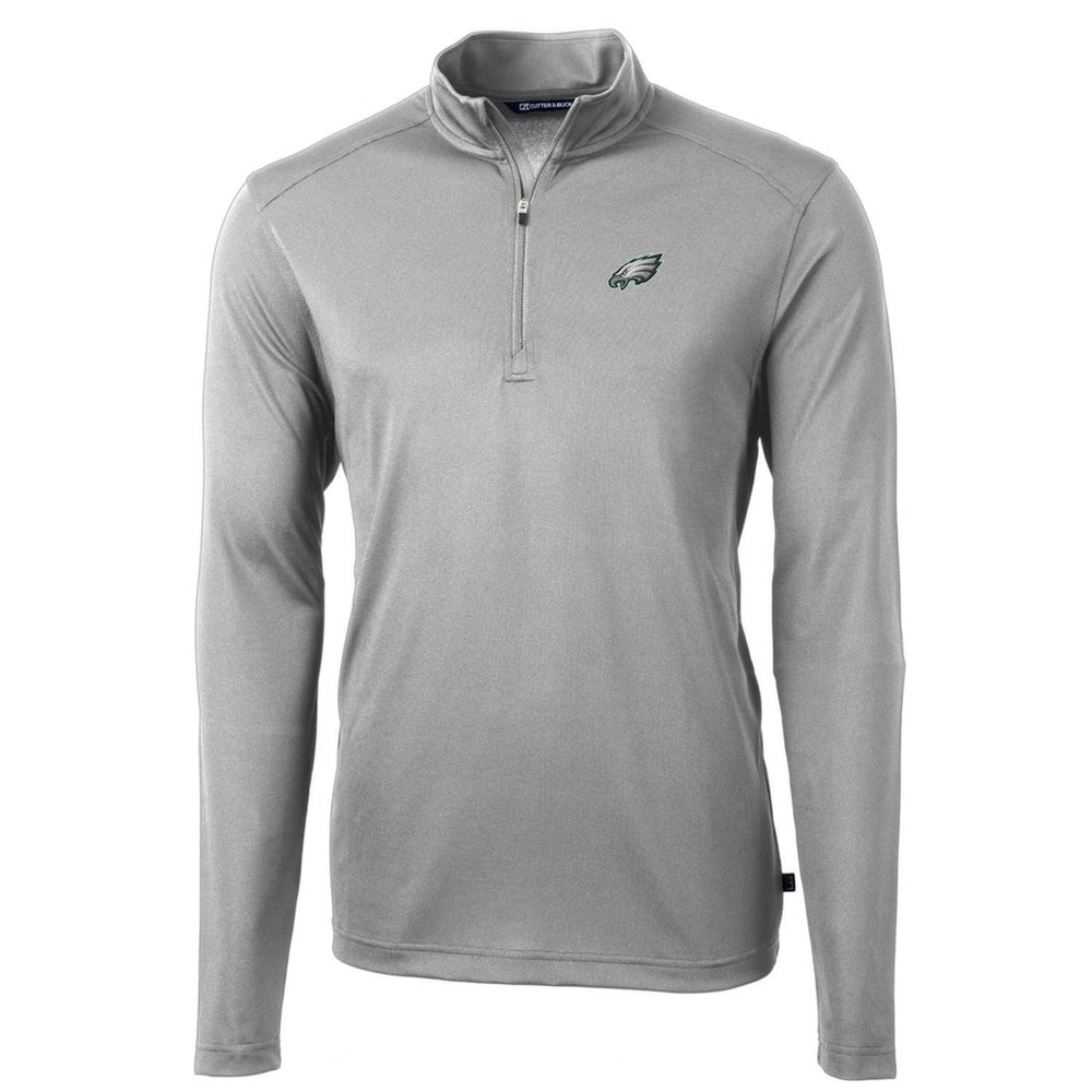 Cutter & Buck Big & Tall Virtue Eco Pique Quarter-Zip Pullover Jacket - Philadelphia Eagles
