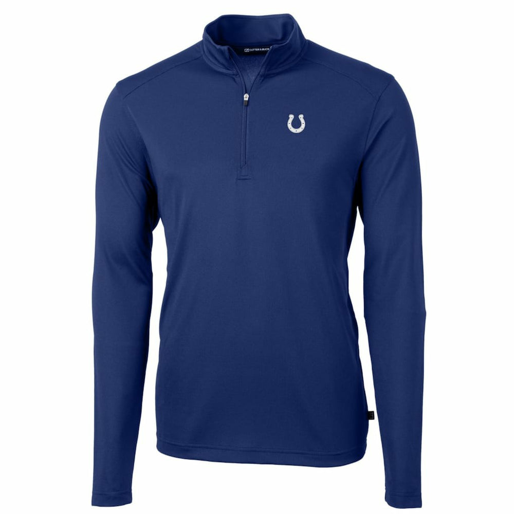 Cutter & Buck Big & Tall Virtue Eco Pique Quarter-Zip Pullover Jacket - Indianapolis Colts