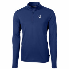 Cutter & Buck Big & Tall Virtue Eco Pique Quarter-Zip Pullover Jacket - Indianapolis Colts