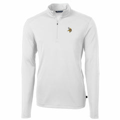 Cutter & Buck Big & Tall Virtue Eco Pique Quarter-Zip Pullover Jacket - Minnesota Vikings