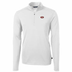 Cutter & Buck Big & Tall Virtue Eco Pique Quarter-Zip Pullover Jacket - San Francisco 49ers