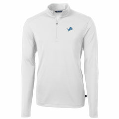 Cutter & Buck Big & Tall Virtue Eco Pique Quarter-Zip Pullover Jacket - Detroit Lions