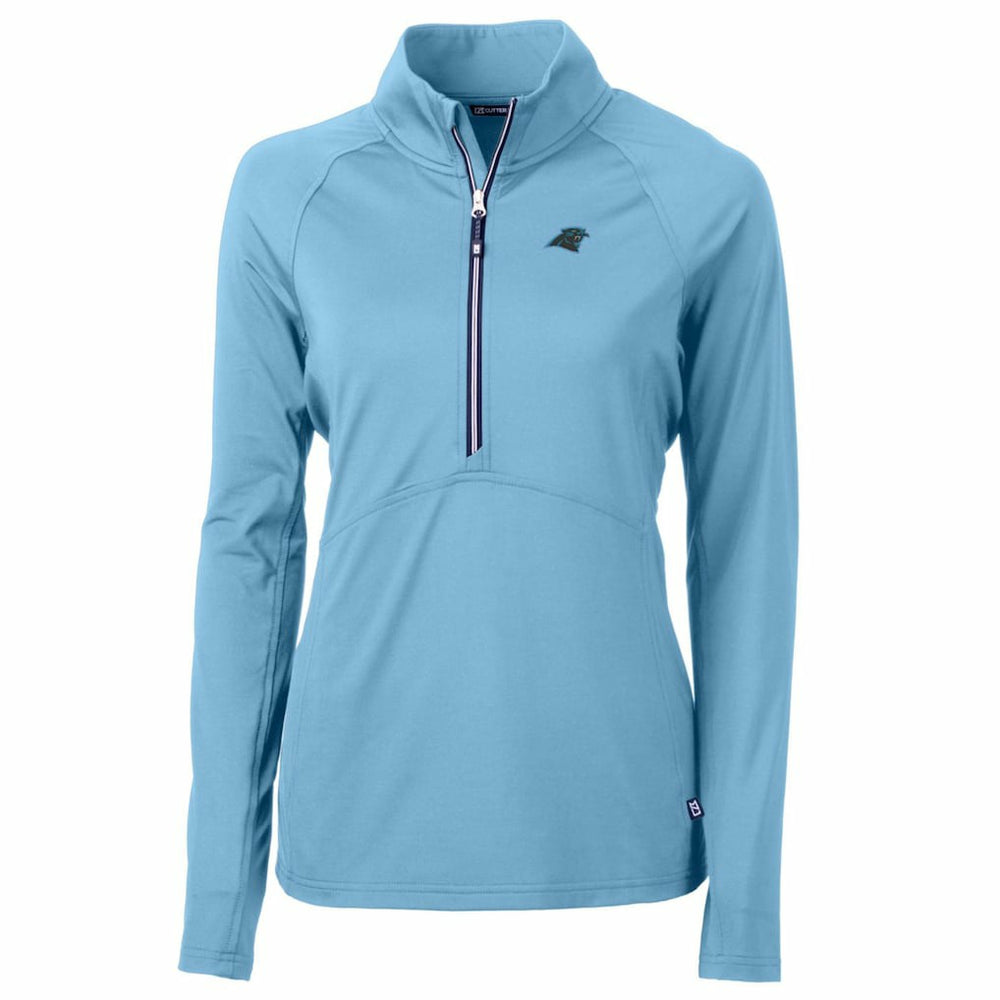 Cutter & Buck Women's Adapt Eco Knit Stretch Recycled Half-Zip Pullover Top - Carolina Panthers