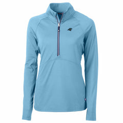 Cutter & Buck Women's Adapt Eco Knit Stretch Recycled Half-Zip Pullover Top - Carolina Panthers