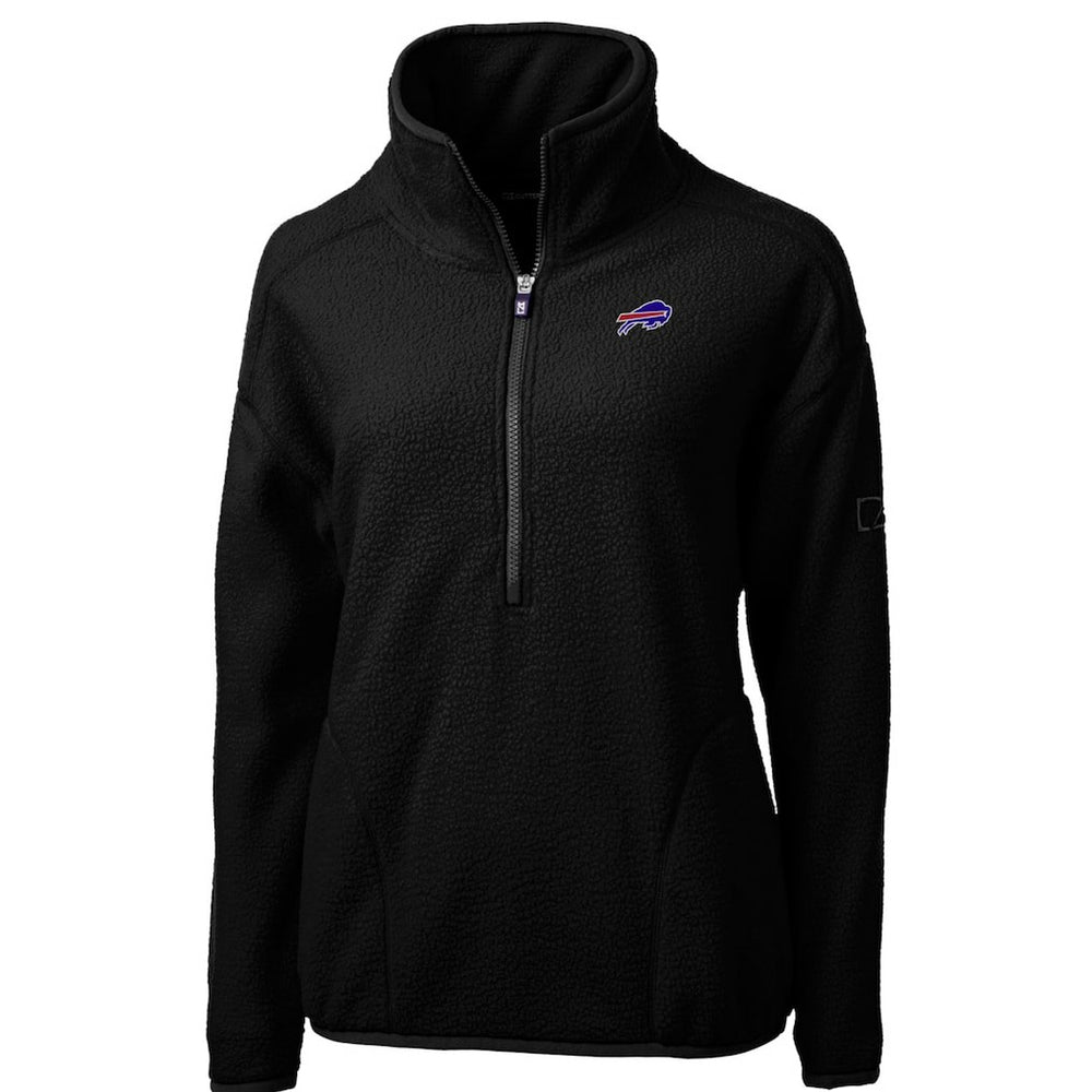 Cutter & Buck Women's Cascade Eco Sherpa Fleece Half-Zip Pullover Jacket - Buffalo Bills
