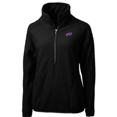 Cutter & Buck Women's Cascade Eco Sherpa Fleece Half-Zip Pullover Jacket - Buffalo Bills
