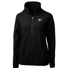 Cutter & Buck Women's Cascade Eco Sherpa Fleece Half-Zip Pullover Jacket - Kansas City Chiefs