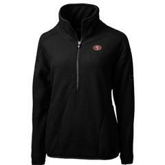 Cutter & Buck Women's Cascade Eco Sherpa Fleece Half-Zip Pullover Jacket - San Francisco 49ers