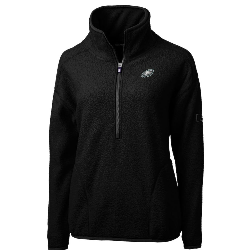 Cutter & Buck Women's Cascade Eco Sherpa Fleece Half-Zip Pullover Jacket - Philadelphia Eagles