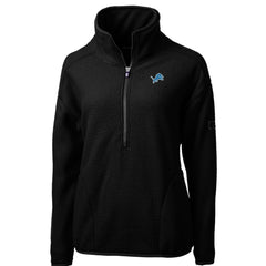 Cutter & Buck Women's Cascade Eco Sherpa Fleece Half-Zip Pullover Jacket - Detroit Lions