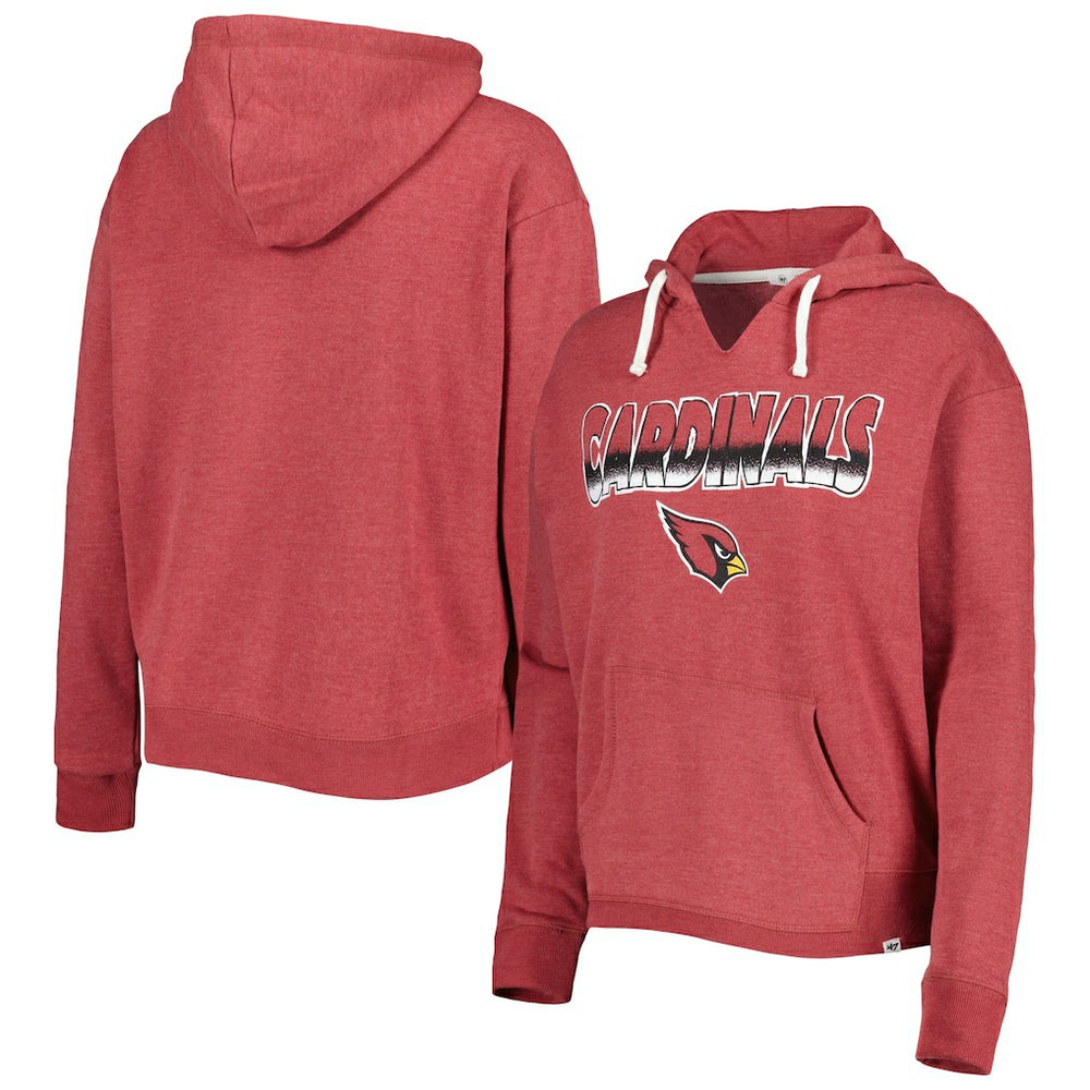 '47 Women's Color Rise Kennedy Notch Neck Pullover Hoodie - Arizona Cardinals