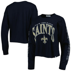 '47 Women's Skyler Parkway Cropped Long Sleeve T-Shirt - New Orleans Saints