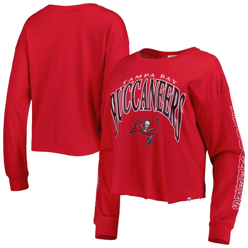 '47 Women's Skyler Parkway Cropped Long Sleeve T-Shirt - Tampa Bay Buccaneers
