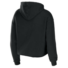 WEAR by Erin Andrews Women's Cropped Sponge Fleece Pullover Hoodie - Carolina Panthers
