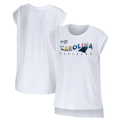 WEAR by Erin Andrews Women's Greetings From Muscle T-Shirt - Carolina Panthers