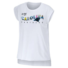 WEAR by Erin Andrews Women's Greetings From Muscle T-Shirt - Carolina Panthers