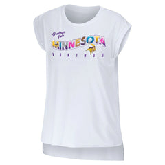 WEAR by Erin Andrews Women's Greetings From Muscle T-Shirt - Minnesota Vikings