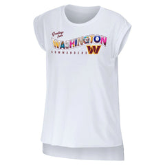WEAR by Erin Andrews Women's Greetings From Muscle T-Shirt - Washington Commanders