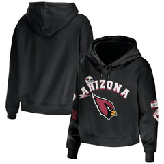 WEAR by Erin Andrews Women's Modest Cropped Pullover Hoodie - Arizona Cardinals