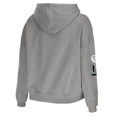 WEAR by Erin Andrews Women's Modest Cropped Pullover Hoodie - Las Vegas Raiders