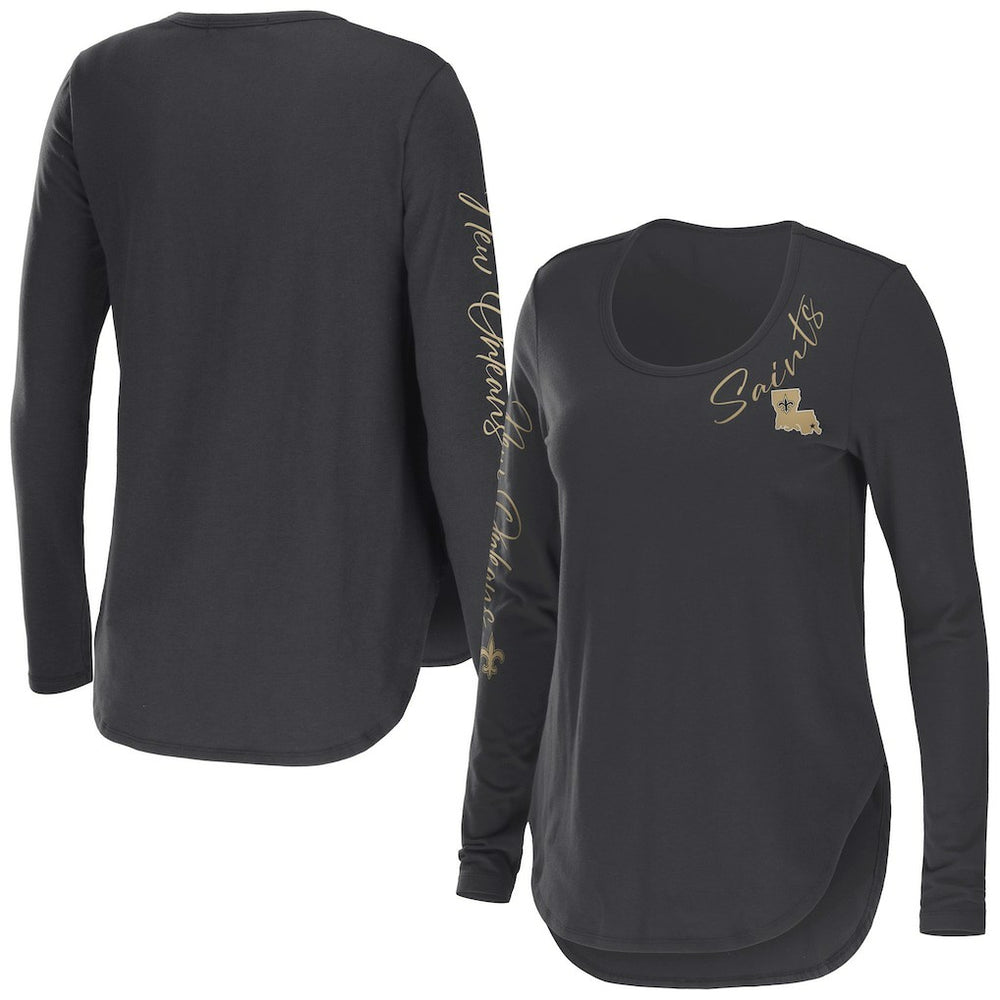 WEAR by Erin Andrews Women's Team Scoop Neck T-Shirt - New Orleans Saints