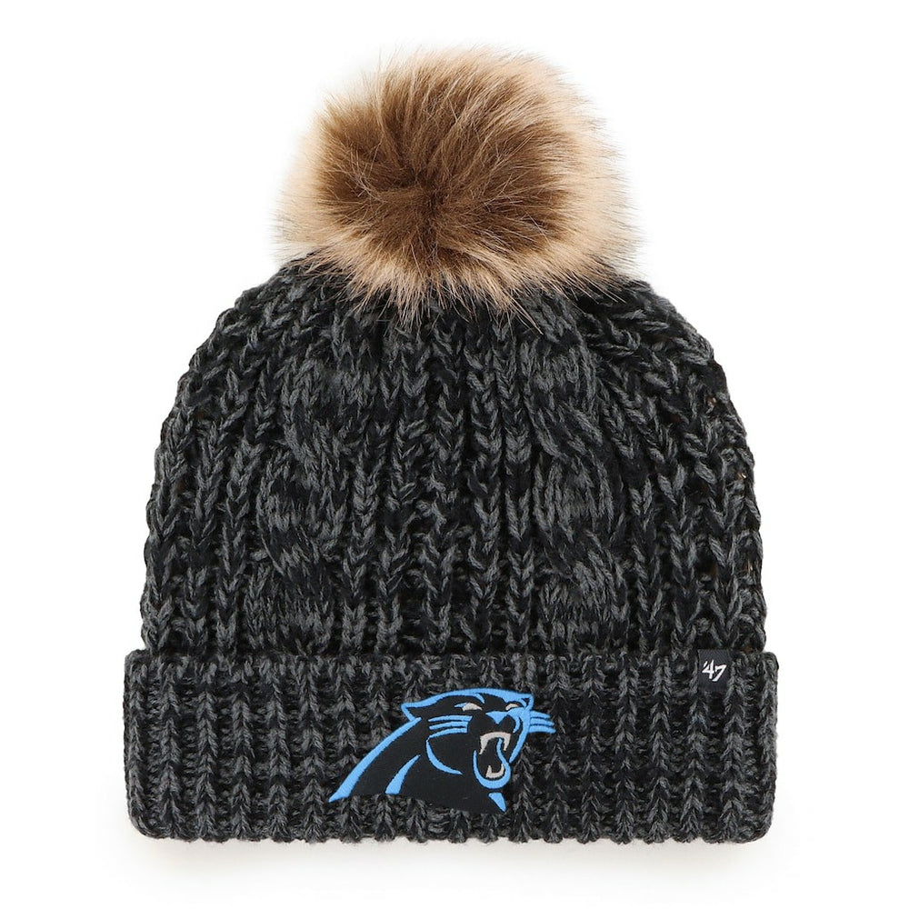 '47 Women's Meeko Cuffed Knit Hat with Pom - Carolina Panthers