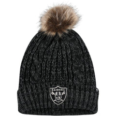 '47 Women's Meeko Cuffed Knit Hat with Pom - Las Vegas Raiders