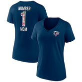 Women's Plus Size Mother's Day #1 Mom V-Neck T-Shirt - Chicago Bears