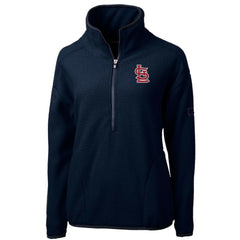 MLB St. Louis Cardinals Cutter & Buck Women's Cascade Eco Sherpa Fleece Quarter-Zip Pullover Jacket
